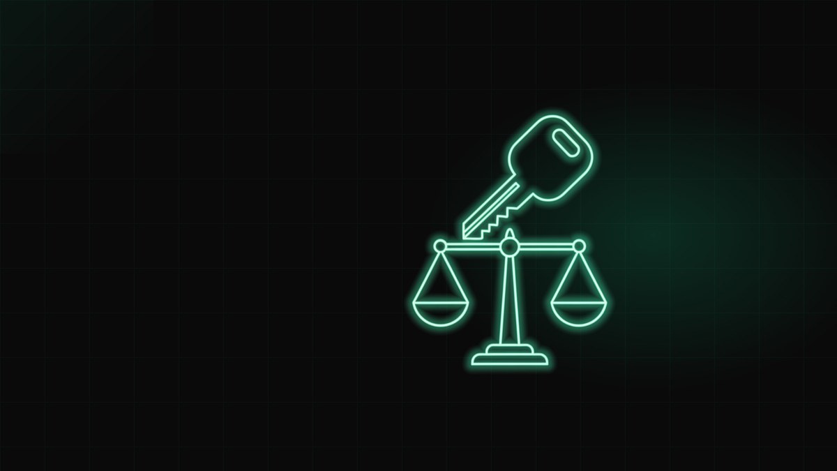 A glowing car key crossed with balanced scales of justice, illustrating DUI defense marketing